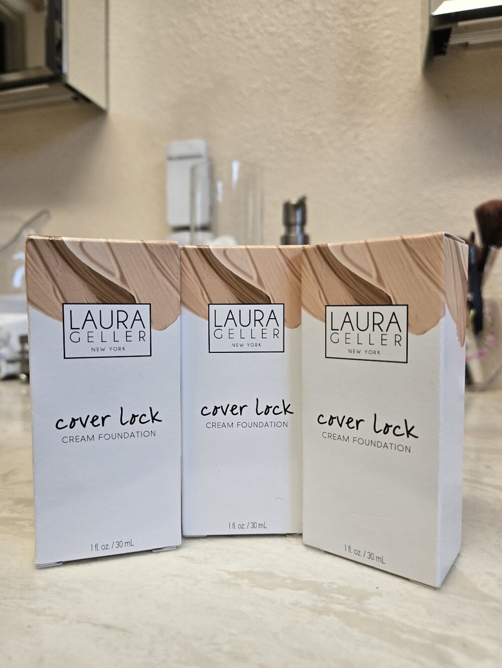 Laura Geller Cover Lock Cream Foundation BUNDLE/NEW